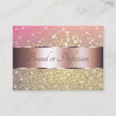 Luxe roze Paarse goudstars Roos Gold Visitekaartje (Voorkant)
