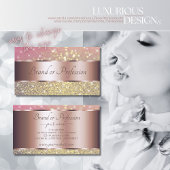 Luxe roze Paarse goudstars Roos Gold Visitekaartje