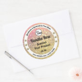 Luxe roze Paarse goudtablet Logo productlabel Ronde Sticker (Envelop)