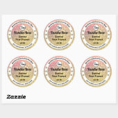 Luxe roze Paarse goudtablet Logo productlabel Ronde Sticker (Vel)