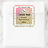 Luxe roze Paarse goudtablet Logo productlabel Vierkante Sticker (Tas)