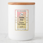 Luxe roze Paarse goudtablet Logo productlabel Voedselcontainer Etiket (Voorkant)