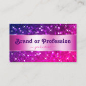 Luxe Roze Paarse Gradient Glitter Stars Fancy Visitekaartje (Voorkant)