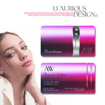 Luxe Roze Paarse Gradient Silver Decor Initialen