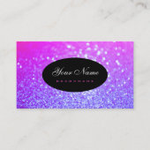 Luxe Roze Paarse Gradient Sparkle Glitter Fancy Visitekaartje (Voorkant)