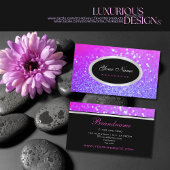 Luxe Roze Paarse Gradient Sparkle Glitter Fancy Visitekaartje