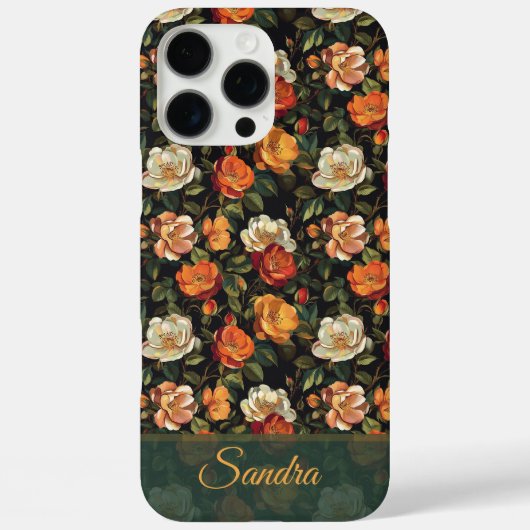 Luxe Roze Personaliseerbare Naam Iphone Hoes (Achterkant)