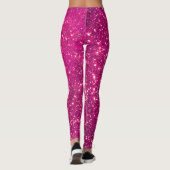 Luxe roze Populaire Gift Gold Glitter Leggings (Achterkant)