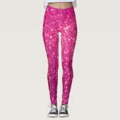 Luxe roze Populaire Gift Gold Glitter Leggings (Voorkant)