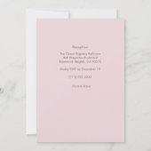 Luxe Roze Quinceañera Uitnodiging (Achterkant)
