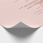 Luxe roze roodbruin glitter rand cadeaupapier (Hoek)