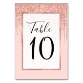 Luxe roze roodbruin glitter rand kaart (Voorkant)