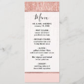 Luxe roze roodbruin glitter rand menu (Voorkant)