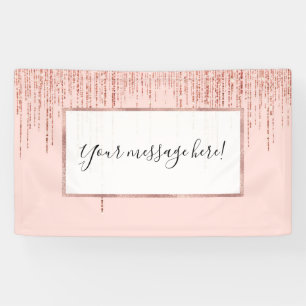 Luxe roze roodbruin glitter rand spandoek