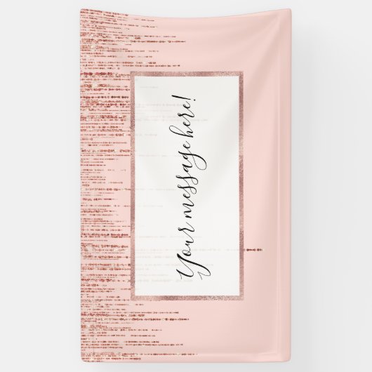 Luxe roze roodbruin glitter rand spandoek (Verticaal)
