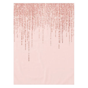 Luxe roze roodbruin glitter rand tafelkleed