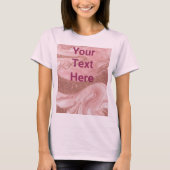 Luxe Roze Rose Gold Custom Text Basic T-shirt (Voorkant)