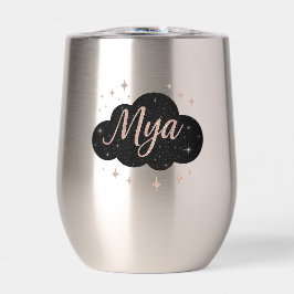 Luxe Roze Rose Gold & Obsidian Crystal Tumbler