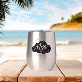 Luxe Roze Rose Gold & Obsidian Crystal Tumbler