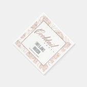 LUXE ROZE ROZE GOUD BLadige COCKTAILPARTY Servet (Hoek)