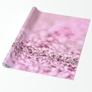Luxe roze roze roodbruin glitter cadeaupapier