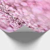 Luxe roze roze roodbruin glitter cadeaupapier (Hoek)
