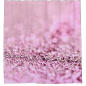 Luxe roze roze roodbruin glitter douchegordijn (Voorkant)