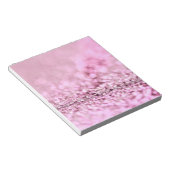 Luxe roze roze roodbruin glitter notitieblok (Schuin)