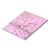 Luxe roze roze roodbruin glitter notitieblok (Linkerzijde)