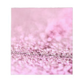Luxe roze roze roodbruin glitter notitieblok (Voorkant)