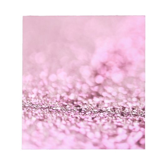 Luxe roze roze roodbruin glitter notitieblok (Voorkant)