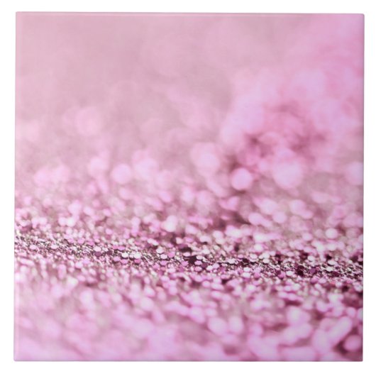 Luxe roze roze roodbruin glitter tegeltje (Voorkant)
