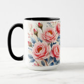 Luxe Roze Rozen Mooie Moderne Collectie Mok (Links)
