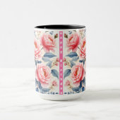 Luxe Roze Rozen Mooie Moderne Collectie Mok (Midden)