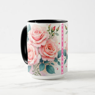 Luxe Roze Rozen Mooie Trendy Collectie Mok