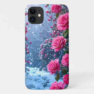 Luxe roze rozen vrouwelijke botanische elementen Case-Mate iPhone case