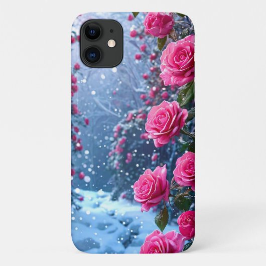 Luxe roze rozen vrouwelijke botanische elementen Case-Mate iPhone case (Achterkant)