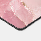 Luxe Roze Rozenkwarts Marmer Abstract Patroon Bureaumat (Hoek)