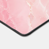 Luxe Roze Rozenkwarts Marmer Bureaumat (Hoek)
