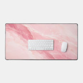 Luxe Roze Rozenkwarts Marmer Bureaumat (Keyboard & Muis)
