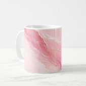 Luxe Roze Rozenkwarts Marmer Koffiemok (Voorkant links)