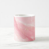 Luxe Roze Rozenkwarts Marmer Koffiemok (Center)