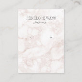 Luxe roze sierjuwelen oorscherm visitekaartje (Voorkant)