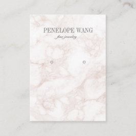 Luxe roze sierjuwelen oorscherm visitekaartje