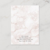 Luxe roze sierjuwelen oorscherm visitekaartje (Achterkant)