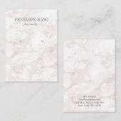 Luxe roze sierjuwelen oorscherm visitekaartje (Voorkant / Achterkant)