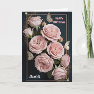 Luxe Roze Verjaardag Kaart