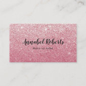 Luxe roze visitekaartje (Voorkant)