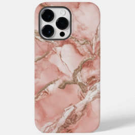 Luxe roze wit marmer Case-Mate iPhone 14 pro max hoesje