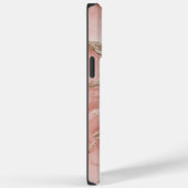 Luxe roze wit marmer Case-Mate iPhone case (Achterkant / Rechts)